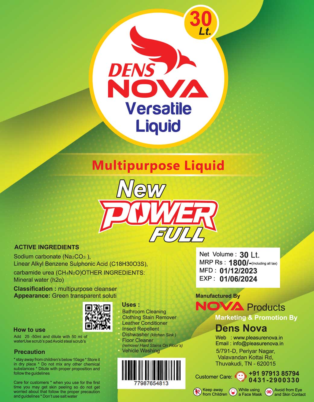 Dens Nova - New Power Full - Multipurpose Liquid