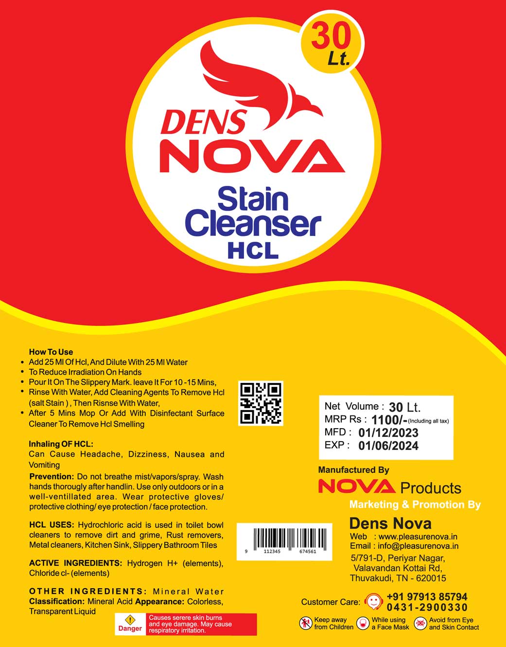 Dens Nova - Stain Cleanser HCL